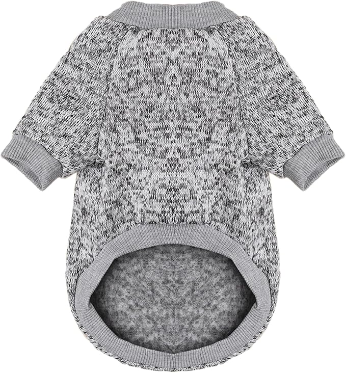 Jecikelon Dog Clothes Dogs Sweater Soft Puppies Clothing Winter Puppy Sweaters Warm Outfit for Dogs Small XXS XS Cat Apparel (Grey, XXS)