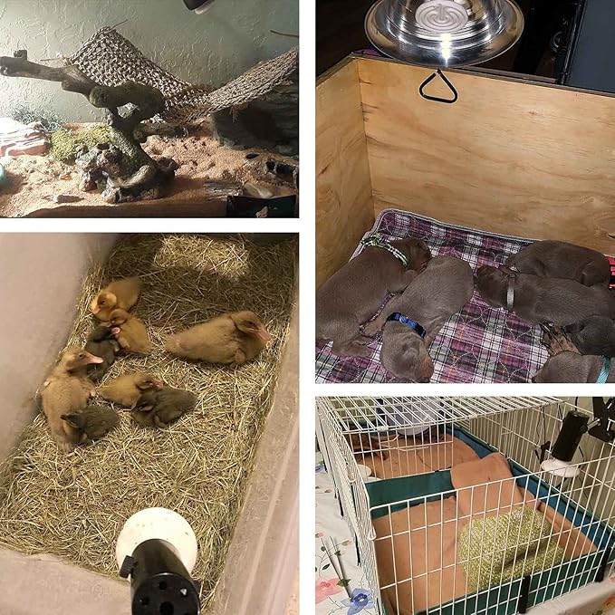 WUHOSTAM 50W 3 Pack Ceramic Heat Lamp, White Infrared Emitter Bulb Infrared Ceramic Heat Lamp for Pet Coop Heater Reptile Chicken Lizard Turtle Brooder, No Harm No Light, ETL Listed