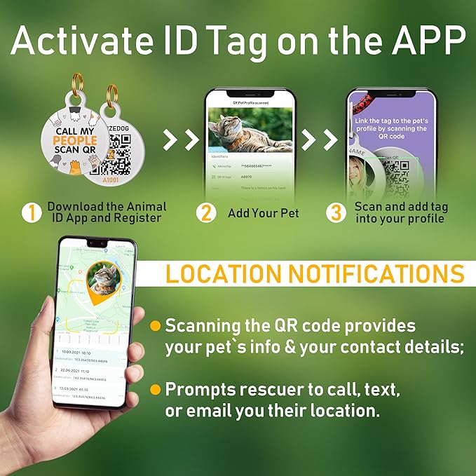 BRONZEDOG Leather Cat Collar with Removable Bells Non Breakaway Kitten QR Tag for Girl Boy (9" - 12" Cats/Mini Dogs, Light Brown & Silver)