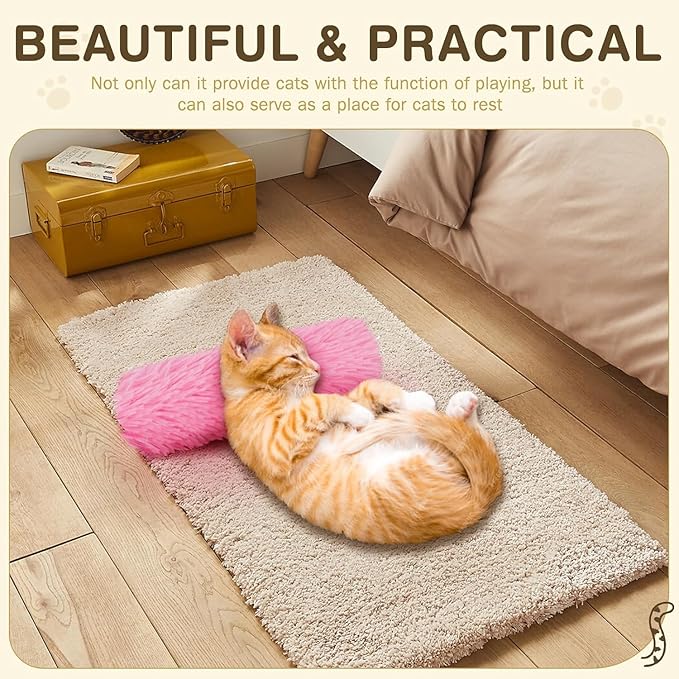 Cat Toys Cat Pillows, 3 Pack Soft and Durable Interactive Cat Kicker Catnip Toys with Catnip Inside, Teething Chew Toy with Crinkle Sound for Indoor Companion