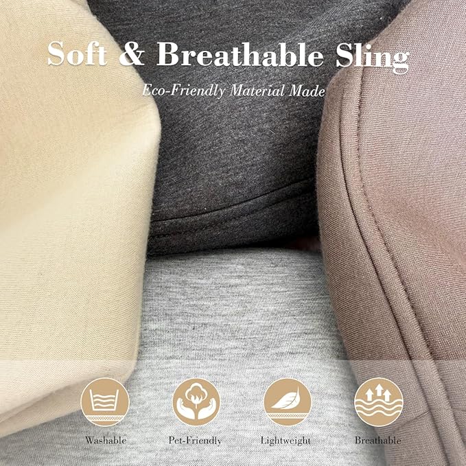 Dog & Cat Carrier Sling, Adjustable Soft Padded Shoulder Puppy Carrier, Hands-Free Dog Carrier Bag with Double Safety Buckles Premium Material for Outdoor Travel (Caramel, L)