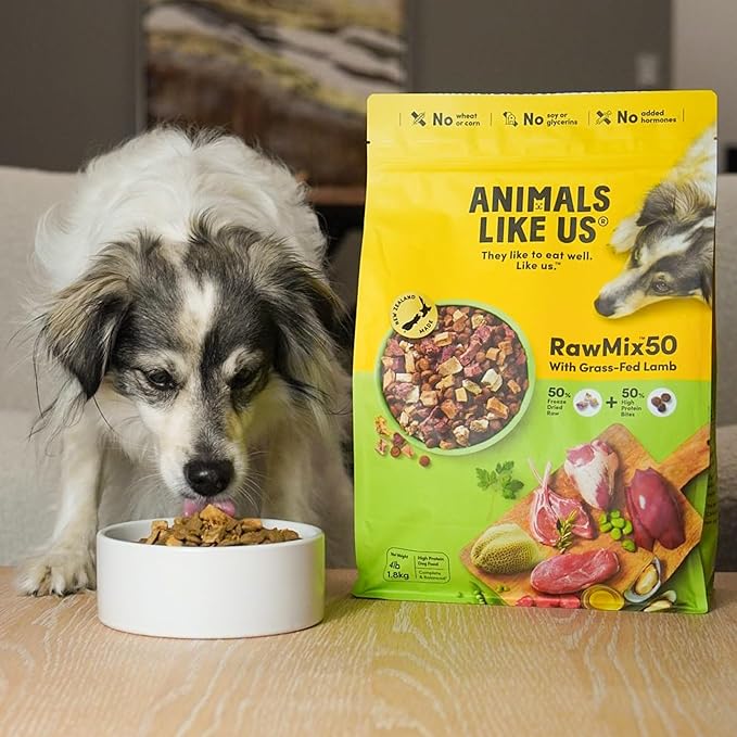 RawMix50 Premium Freeze-Dried Raw Grass-Fed Lamb Recipe Dog Food, Protein Rich, Includes Kibble, Non-GMO, No Wheat or Corn, 4 lbs