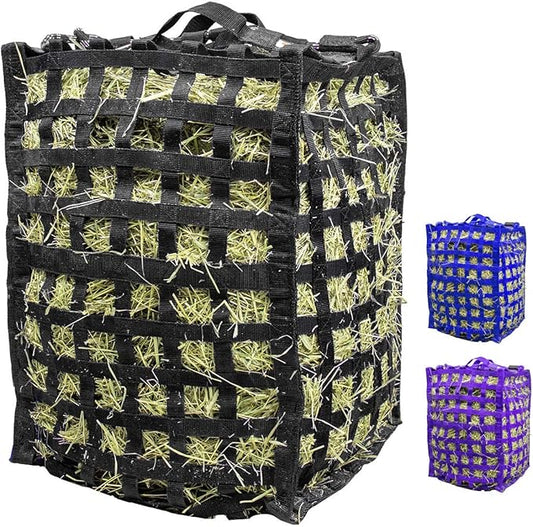 Derby Originals Natural Grazer Patented Four Sided Slow Feed Horse Hay Bag with One Year Warranty