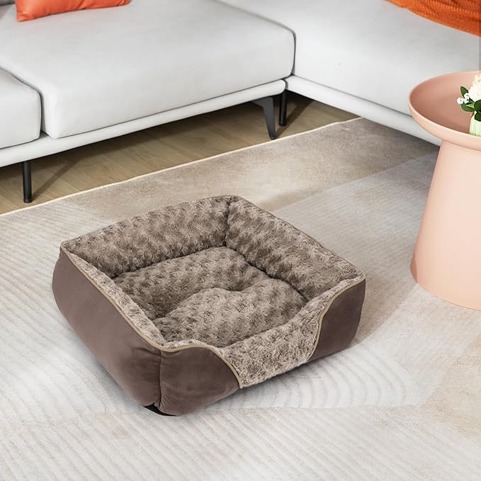 INVENHO X-Large Dog Bed Rectangle Washable Orthopedic Soft Calming Sleeping Durable Pet Cuddler with Anti-Slip Bottom