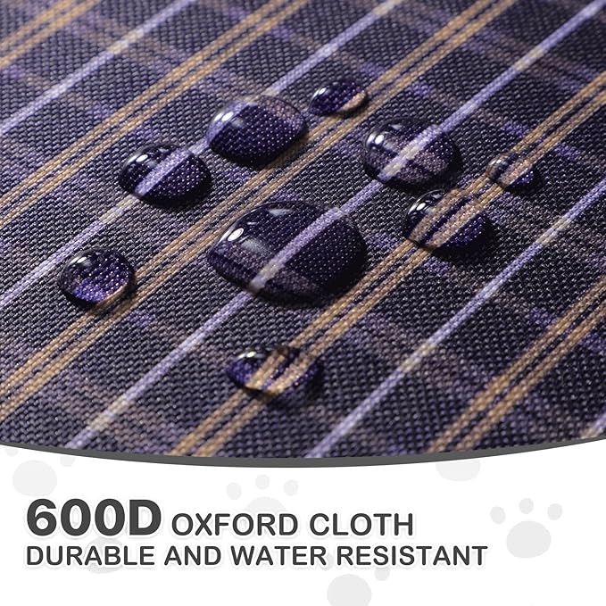 MoNiBloom 3 Wheels Pet Dog Cat Stroller for Small Medium Dogs Cats, Lightweight Foldable Jogger Stroller w/Storage Basket and Cup Holder, Plaid