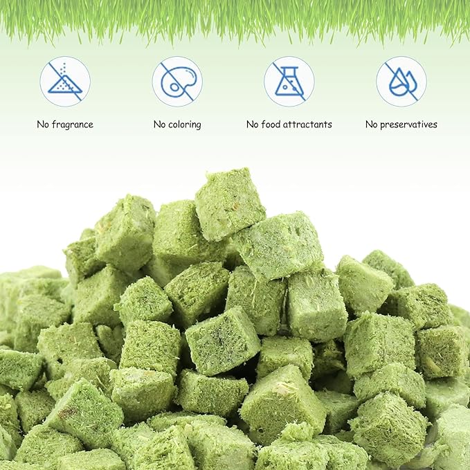 HavenJanny 120g Cat Grass Treats for Indoor Cats, Freezed Dried Cat Grass Teething Stick Snacks for Cats, Edible Feline Chew Toys for Hairball Control and Oral Health