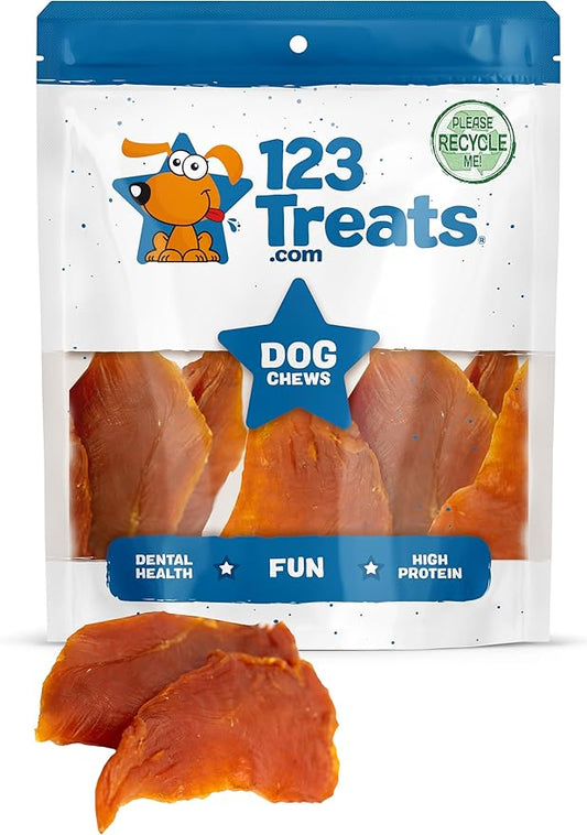 Chicken Jerky for Dogs – (1 Pound) 100% Natural Chicken Treats, High-Protein, Easily Digestible, Long-Lasting Dog Treats | Great for Training Sessions
