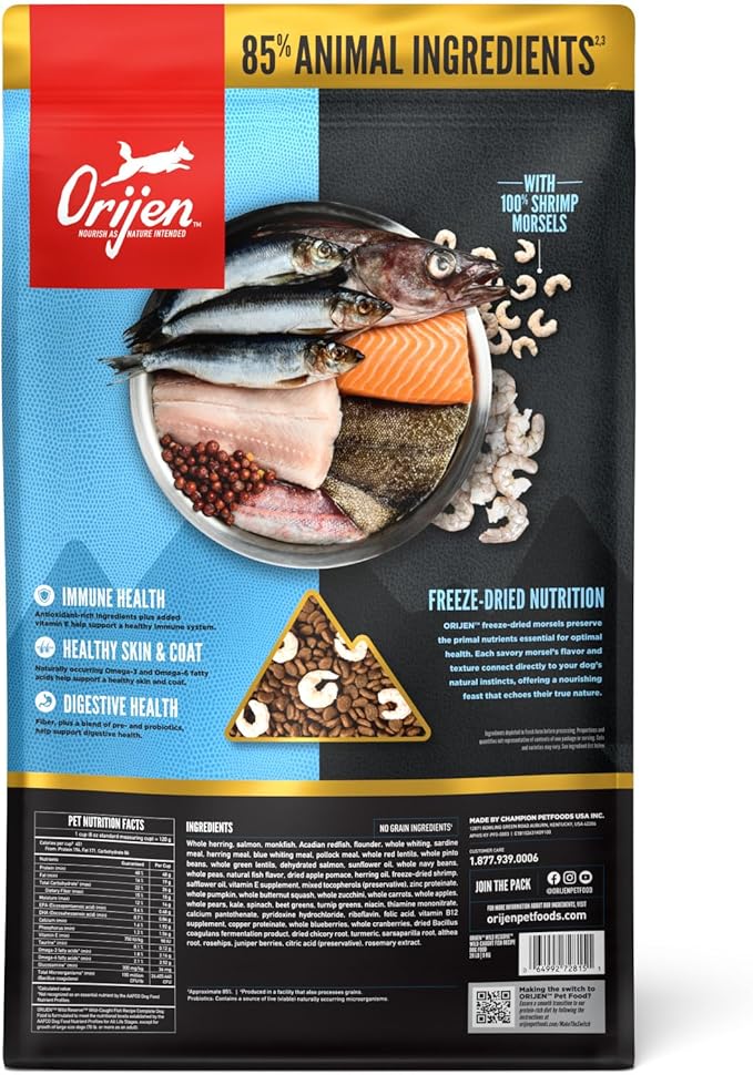 ORIJEN Wild Reserve Dry Dog Food Wild-Caught Fish Recipe 20lb Bag