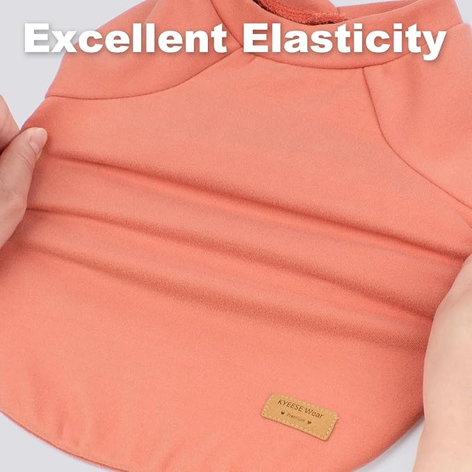 KYEESE 2Pack Dog Sweater Pet Fleece Sweater with Sleeves Comfy Dogs Sweatshirt Pullover Pet Coat Lightweight Dog Sweaters for Small Dogs Male Stretchy Cat Sweaters Soft Cat Clothes for Cold Weather