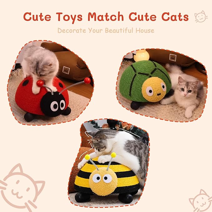 Cat Scratching Post Cute Scratching Board Install-Free Sisal Ball