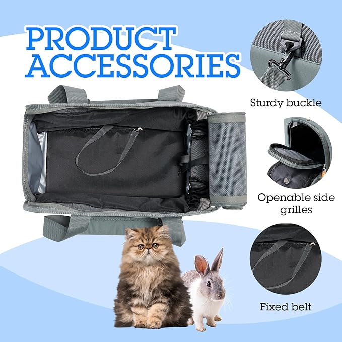 Cat Carrier, Soft Sided Breathable Mesh, Small Cats Pet Carrier up to 8 Lbs, Travel Carrier and Airline Approved Soft cat Carrier, 14.6in*10.6in*6.3in