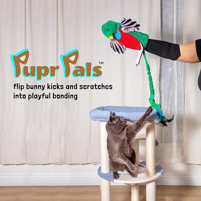 Pupr Pals Cat & Dog Wrestling Toy Puppet with Tough Padding for Safe Interactive Play, Protection to Stop Puppy Kitten Biting Hands; for Boredom-Busting Training and Exercise