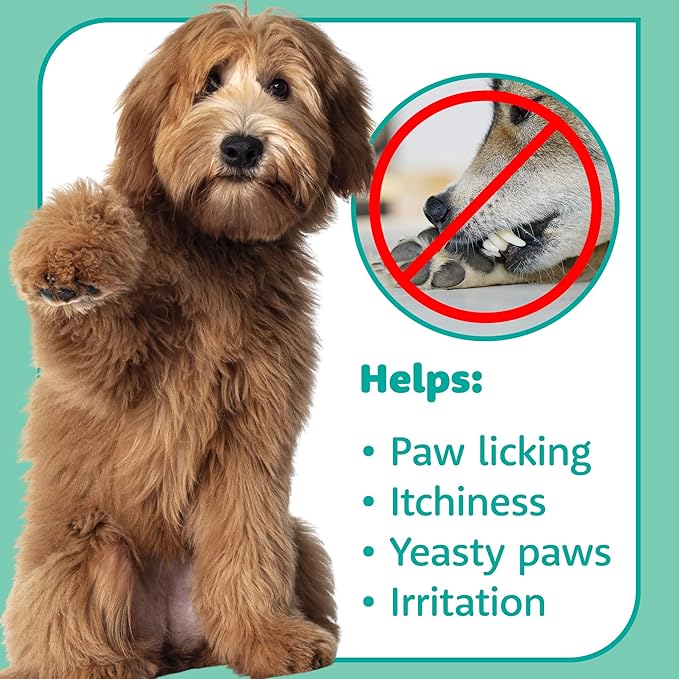 Evergreen Pet Supplies Dog Paw Soak Tablets - 100 Count, 4g Tea Tree Oil Fizz - Deep Clean & Soothe Itchy Paws - Dog Bath Tablets