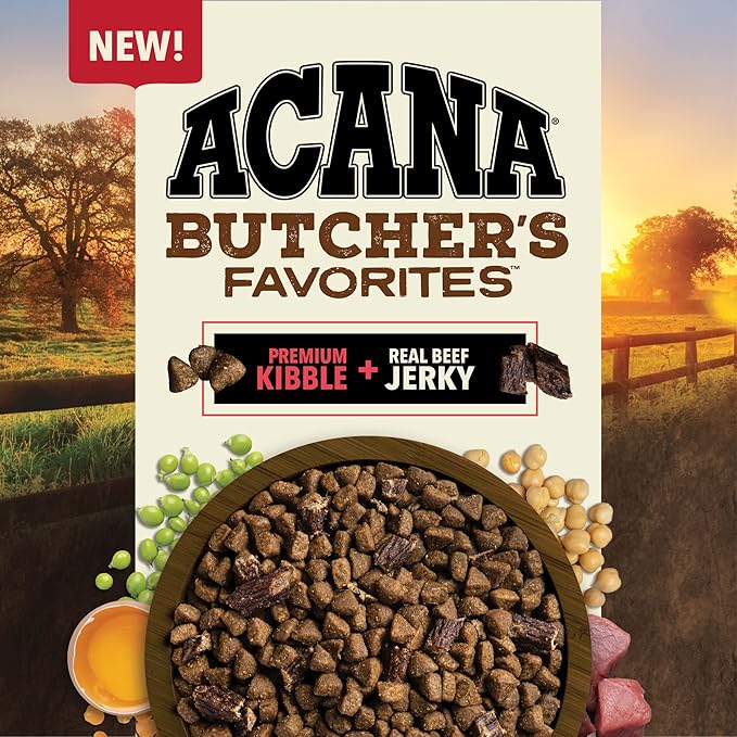 ACANA Butcher’s Favorites Grain-Free Dry Dog Food Farm-Raised Beef & Liver Recipe 4lb Bag