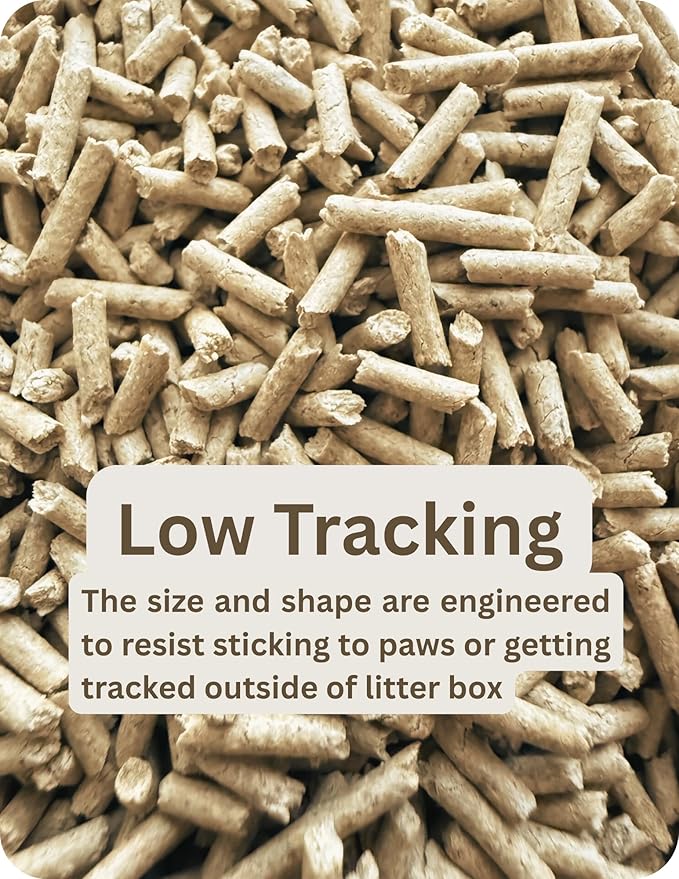 Plant-Based Bamboo Fiber Cat Litter, Green & Eco Friendly, Flushable & Resealable, Instant Clumping, Dust Free, Odor Control, 5.3Pounds, Unscented