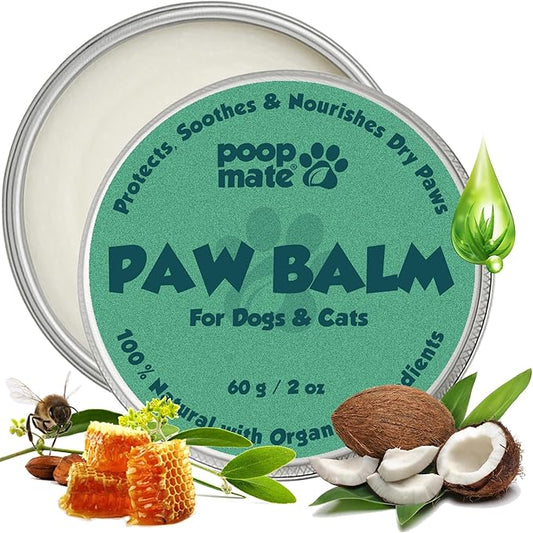 Dog Paw & Nose Balm (2 oz) | Natural, Lick-Safe Soothing Balm with Coconut Oil & Shea Butter | Moisturizing Paw Butter & Snout Cream for Dry, Cracked Pads & Noses