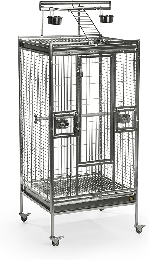 Prevue Pet Products Stainless Steel Play top Bird Cage, Stainless Steel, Medium