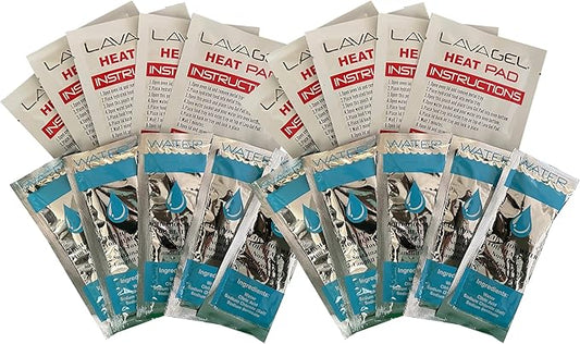 Oven Recharge Kit - Contains 10 Water Packs & 10 Heat Pads for Food - Portable Food Warmer - Innovative Food Heating Pad - Keep Food Warm with This Hot Pack- Compact & Efficient Food Warmers