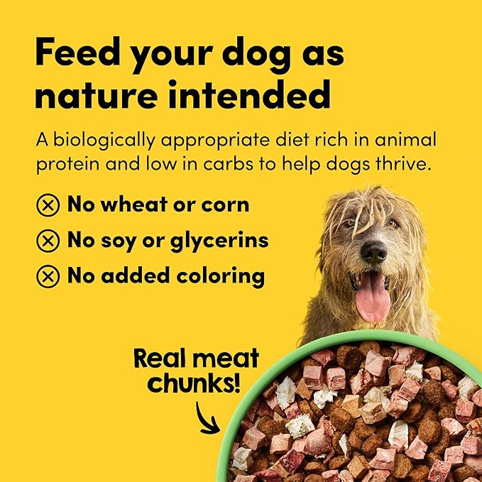 RawMix50 Premium Freeze-Dried Raw Grass-Fed Lamb Recipe Dog Food, Protein Rich, Includes Kibble, Non-GMO, No Wheat or Corn, 4 lbs