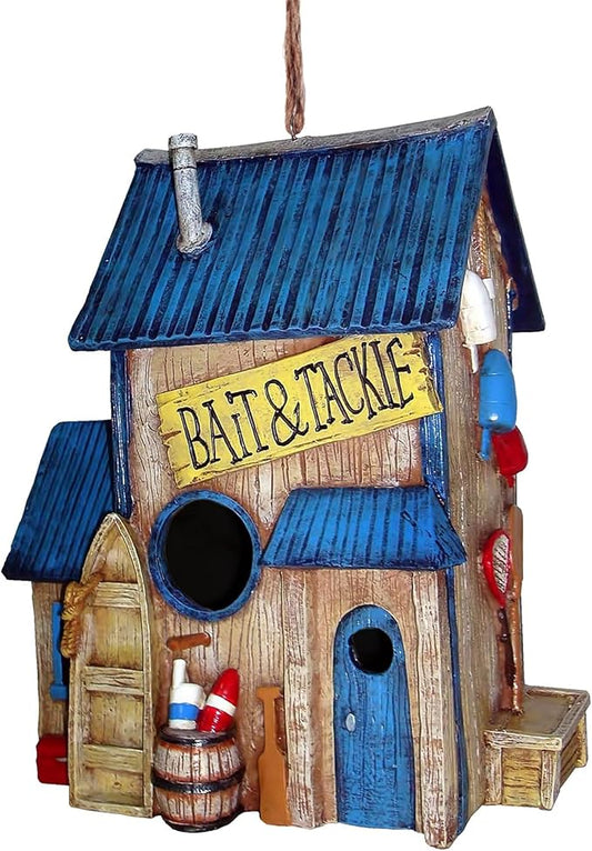 Spoontiques - Birdhouse - Garden Decor - Decorative Bird House for Yard and Garden Decoration - Hanging Novelty for Outdoor Patio - Bait Shop Birdhouse