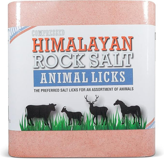 Himalayan Secrets® 22LB (10KG) Compressed Pink Himalayan Salt Lick | for Livestock and Wildlife Animals | 100% Pure & Natural Feed Salt Block | Natural Minerals and Trace Elements