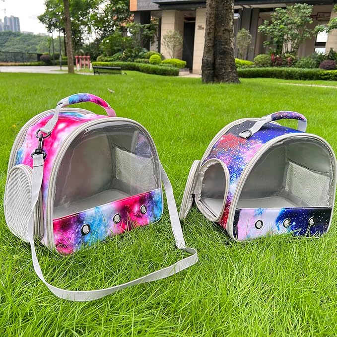 Bearded Dragon Travel Carrier, Guinea Pig Carrier Bag - Portable Small Animal Carrier Great for Bunny Lizard Hamster Hedgehog Outgoing Travel Carrying Case (Carrier - Blue)