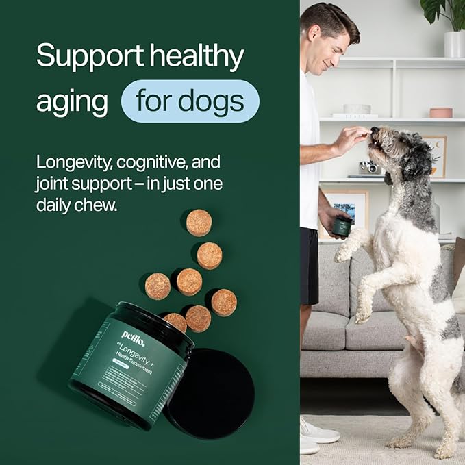 Longevity+ Dog Health Supplement, Cognitive Support, Joint Support, Immune Support