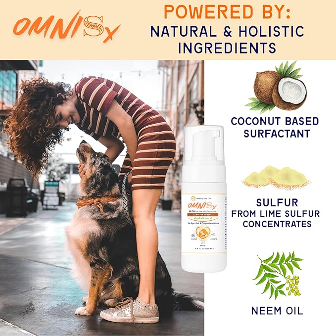 OMNISx Leave-On Mousse - Veterinary-Strength Formula for Itchy, Irritated, or Sensitive Skin