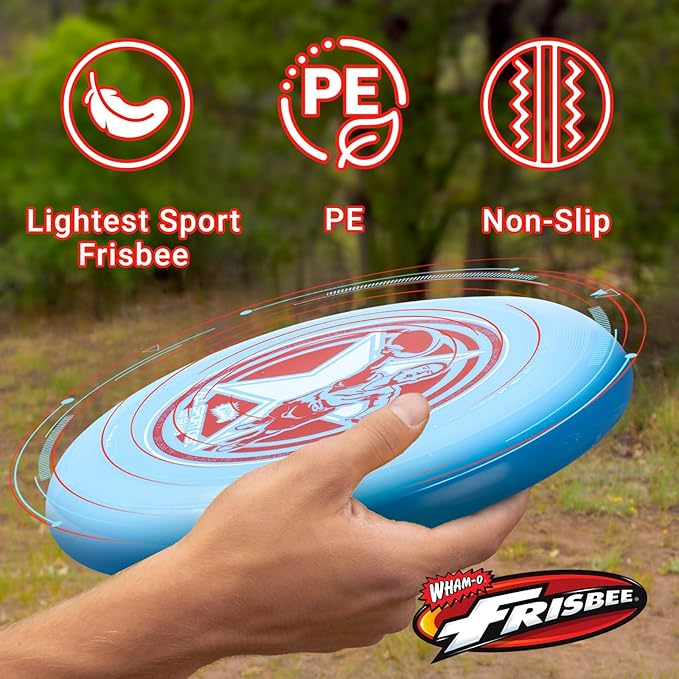 Wham-O Frisbee All Sport Flying Disc 140g, 9.85 Inch, Durable Sports Disc with Non-Slip Grip for Outdoor Games,Team Sports and Family Fun