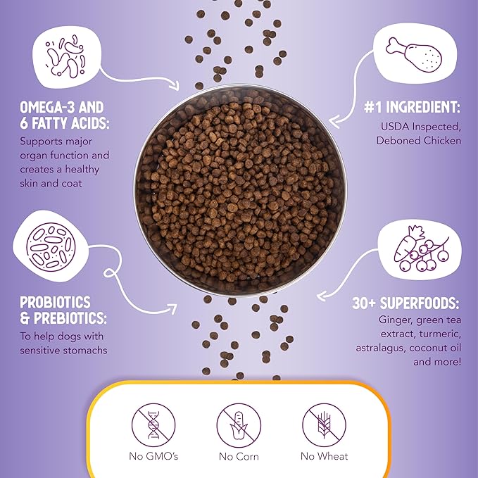 Health Extension Little Bites LITE Dry Dog Food, Chicken & Brown Rice for Small Breeds, Supports Healthy Weight, Digestion, Coat & Joint Health with Probiotics & Superfoods, 4 lb Bag (Pack of 6)