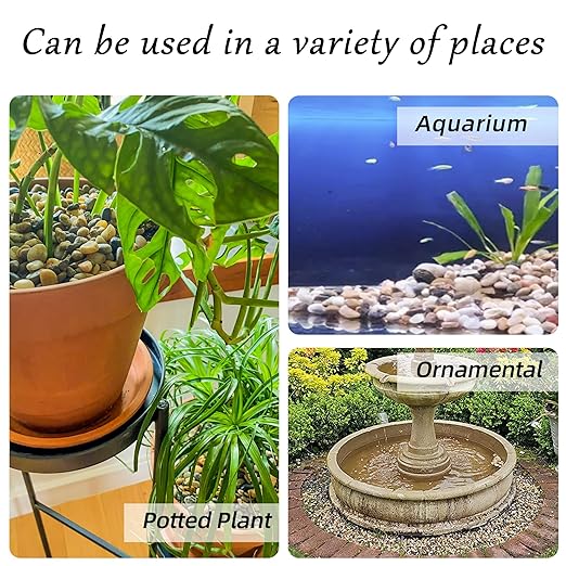 18lb 1/2" Polished Pebbles for Plants Potting,Succulents Aquarium Fish Tank Vases-Decorative River Rocks Garden Gravel Stones
