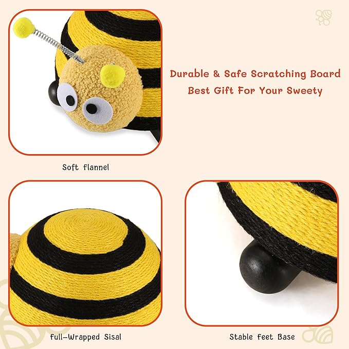 Cat Scratching Post Cute Scratching Board Install-Free Sisal Ball