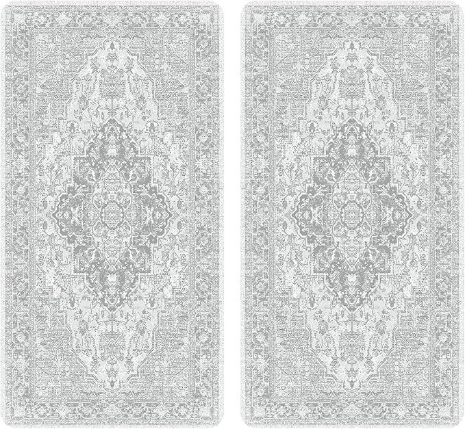 nunubaby Washable Pee Pads for Dogs, Stylish, Non-Slip and Leak-Proof Pee Pads. Reusable Potty Pads for Dogs for Crates and Floors.(Gray/Geo, 24" x48")