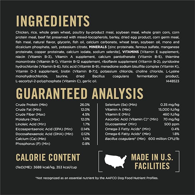 Purina Pro Plan Joint Health for Dogs, Large Breed Dog Food Dry, Shredded Blend Chicken & Rice Formula - 34 lb. Bag