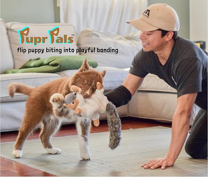 Pupr Pals Dog Toy Puppet with Tough Padding for Safe Interactive Play, Protection to Stop Puppy Kitten Biting Hands; for Boredom-Busting Training and Exercise