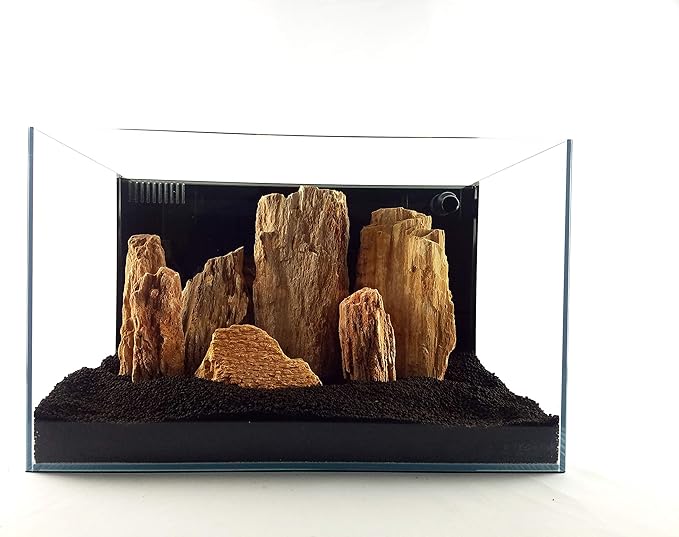 Lifegard Aquatics Aquascaping Burma Petrified Stone Kit – Decorative Aquarium Rocks, Fish Tanks – 25 Gallon Kits