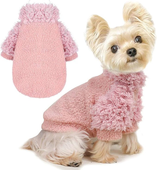 Chihuahua Sweatshirt Dog Clothes for Small Dogs Girl Boy Dog Sweaters Soft Fleece Coat for Small Medium Dog Warm Dog Cat Clothes Soft Puppy Cat Clothing