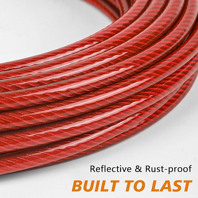 XiaZ Dog Tie Out Cable 60ft, Heavy Duty Dog Chains for Outside with Lockable Hook, Pet Runner Cable Leads for Yard, Dogs Line Tether for Small Medium Large Dogs Up to 125 LBS