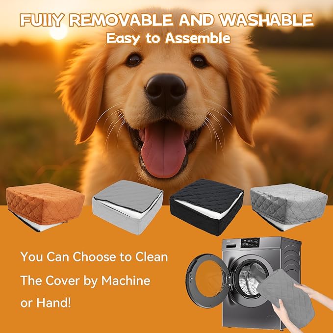 Dog Car Seat for Small/Medium Dogs Up to 35lbs,Elevated Cushion Fits in Front/Back Seat,Travel Safety Per Car Bed with Washable Removable Cover, Storage 2 Pockets Grey