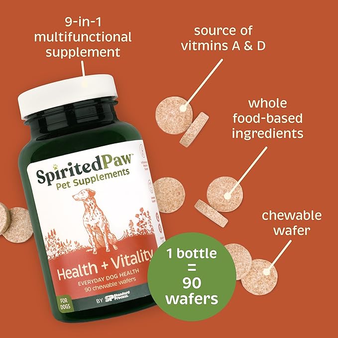 Pet Health Bundle - Dental & Multifunctional Support for Dogs - Teeth Powder & Chewable Wafers for Dental, Immune, Coat, and Liver Health - 165 g Powder & 90 Wafers