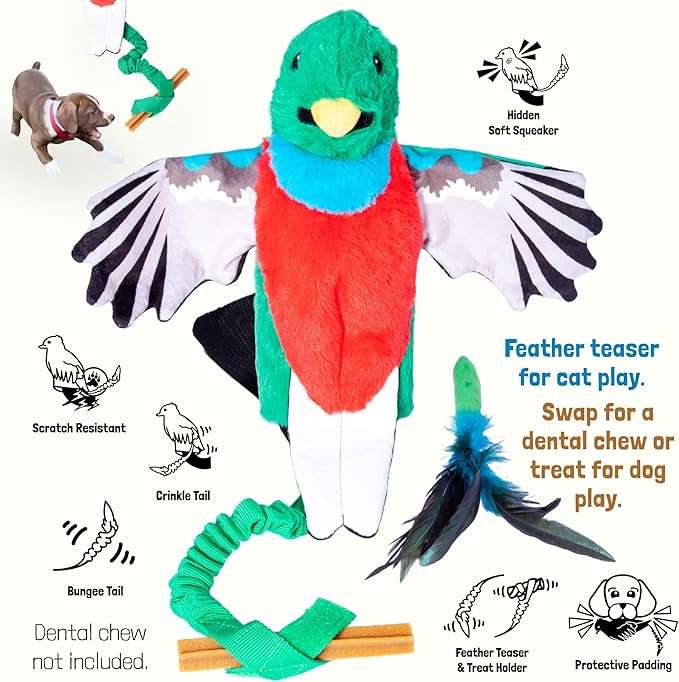 Pupr Pals Cat & Dog Wrestling Toy Puppet with Tough Padding for Safe Interactive Play, Protection to Stop Puppy Kitten Biting Hands; for Boredom-Busting Training and Exercise