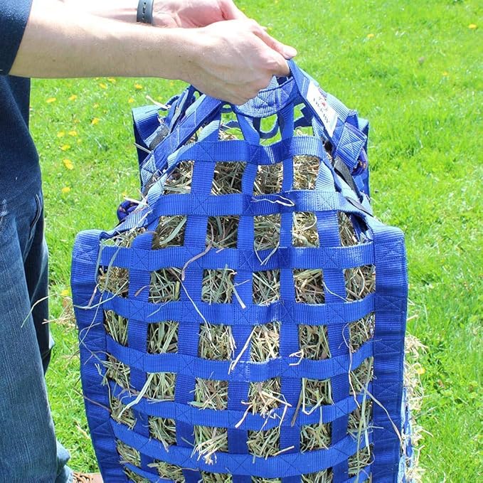 Derby Originals Natural Grazer Patented Four Sided Slow Feed Horse Hay Bag with One Year Warranty