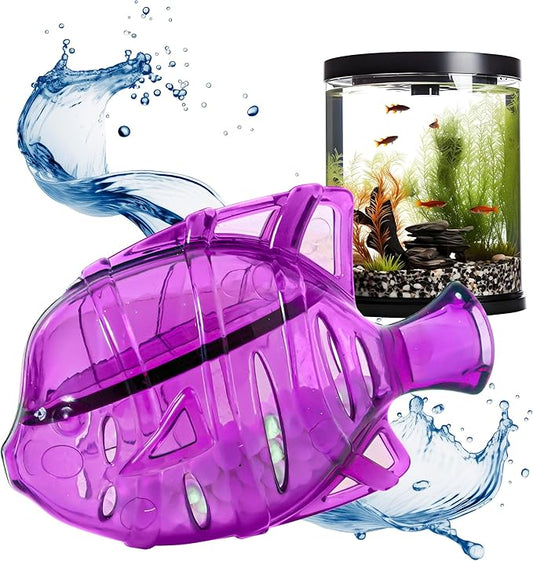 Aquarium Water Clarifier | Clear Cloudy Fish Tank Water Treatment, Safe for Freshwater & Saltwater Fish and Plants - Purple, 6 Pack