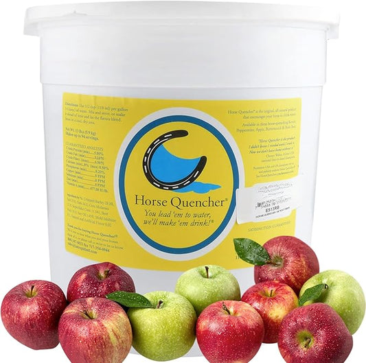 Horse Quencher Flavored Horse Hydration Supplement, Thirst Quencher for Horses, 13 lbs Pail, All-Natural Grains for Equestrians and Horse Owners, Aids in Preventing Health Issues