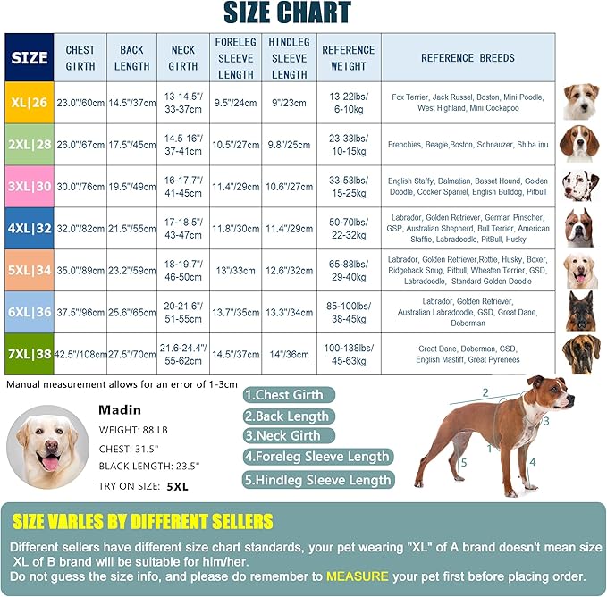 Dog Hoodies Winter Coat for Large Medium Dogs, Pullover 8 Legs Warm Coat Hooded Sweatshirt, Fleece Hoodie for Cold Weather (Grey, 7X-Large)