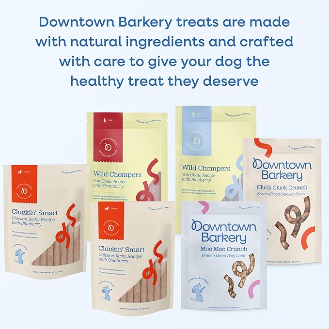 Downtown Barkery Meat Sticks - Air-Dried Duck Jerky Dog Treats Made in USA for All Breeds and Sizes - Grain-Free Dog Treats Without Artificial Flavors - Duck with Flaxseed & Pumpkin, 8 Oz
