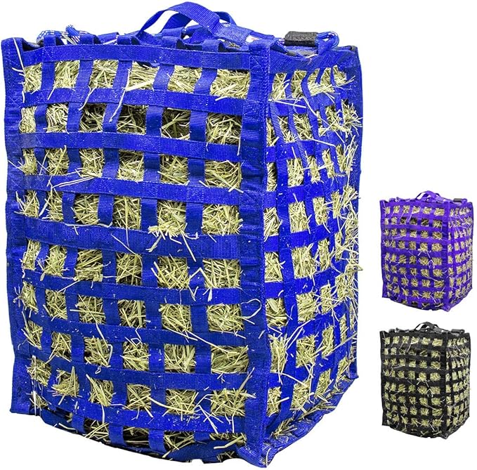 Derby Originals Natural Grazer Patented Four Sided Slow Feed Horse Hay Bag with One Year Warranty