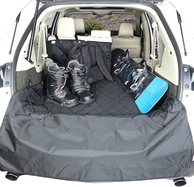 4Knines SUV Cargo Liner for Dogs, Trunk Mat for SUV, Durable Cargo Cover, Protector – Compatible with 60/40 Split Bench & Armrest Pass-Through, Waterproof, Machine Washable, Non-Slip (X Large, Camo)