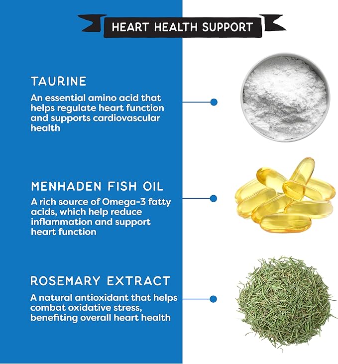 Soft Healthy Dog Treats for Heart Health & Training – Made with Taurine & Omega-3s – Grain Free Chicken – 16 oz