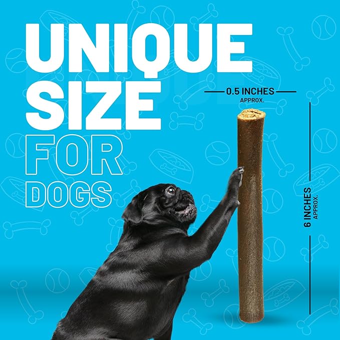 Sitka Farms Collagen Stick for Dogs 6 Inch - 10 Count - Long Lasting Collagen Chews - Bully Stick & Rawhide Alternative - No Raw Hide - Single Ingredient Treat